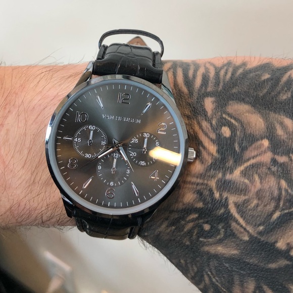 Van Heusen Accessories Van Heusen Analog Faux Leather Watch Mens